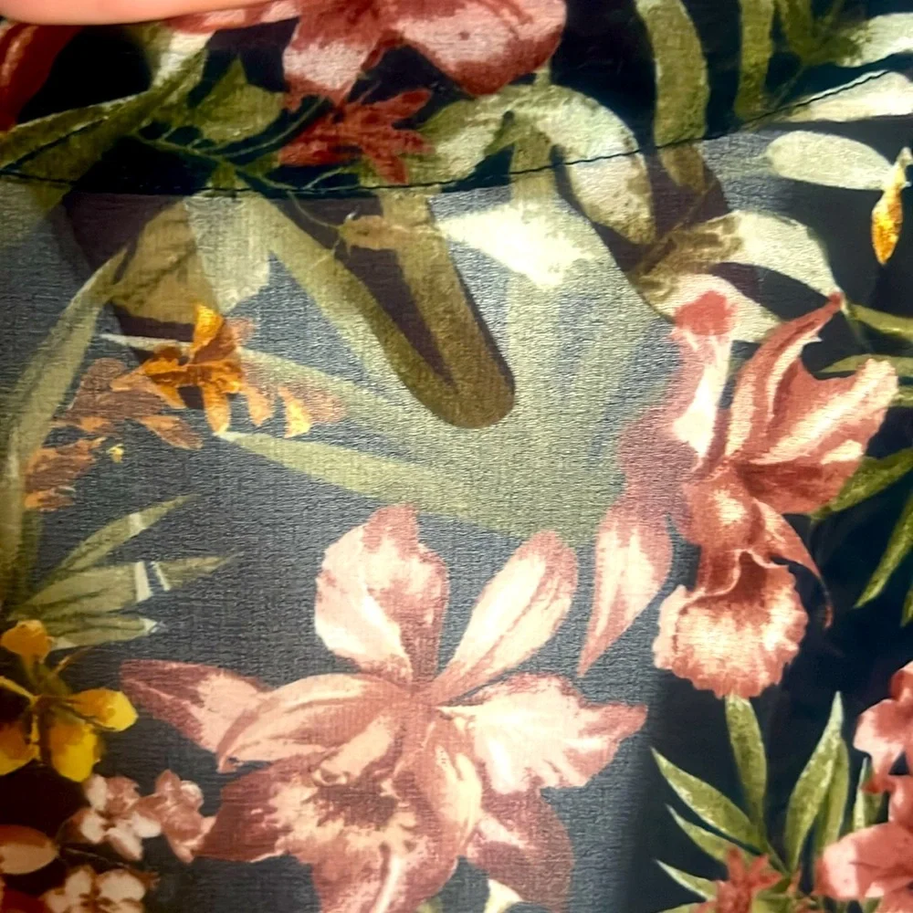 Tropical Floral Chiffon Tunic - Picture 8 of 8